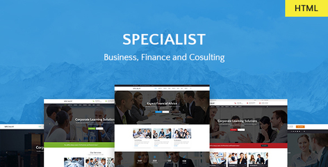 響應式多功能商務金融咨詢會計行業企業HTML模板 - Specialist 商務咨詢